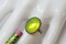 18x13mm Peridot Green Czech Glass 925 Antique Sterling Silver Ring by Salish Sea Inspirations product 4